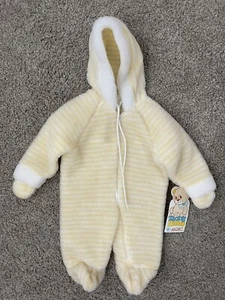 Teddybären * Vintage gelb Unisex Decke Schlafanzug * Größe 0-6 Monate * Neu mit Etikett - Bild 1 von 5