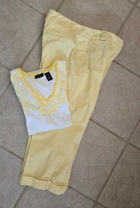 Women's Coordinated Outfit~IZOD Stretch Tee (M) & Westbound Capris (8)~Yellow - Bild 1 von 12