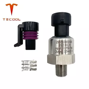 Stainless Steel Pressure Sensor 0-150Psi 1/8 NPT with connector Oil Fuel - Picture 1 of 9