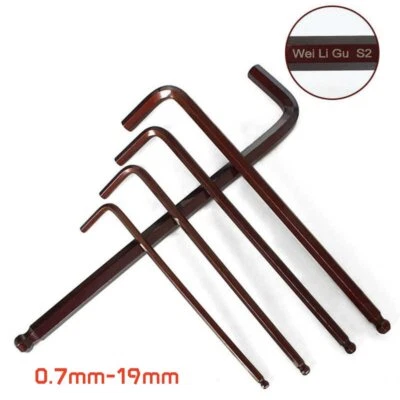 Ball End Allen Key Hex Key Ballpoint Ball Head Allen Key Regular or Extra Long - Image 1 of 4