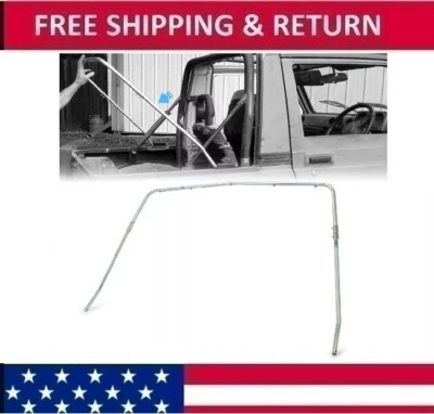 Soft top preto + suporte prateado com arco de suporte de aço para Suzuki Samurai 1986-1994 - Imagem 1 de 4