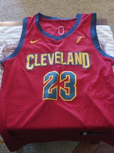 Lebron James #23 Cleveland Cavaliers red Nike jersey tank top size 48 NBA mint - Picture 1 of 12