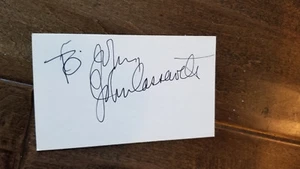 JOHN CASSAVETES SIGNED AUTO 3X5 INDEX CARD ROSEMARYS BABY DIRTY DOZEN FACES  - Picture 1 of 1