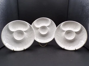 3 Vintage California Keramik Vorspeise Gewürz geteilt Teller 7,75" Prägung A25 - Bild 1 von 12