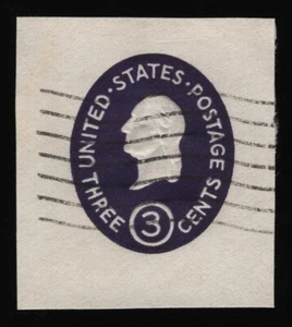 #U534 3c Washington, Cut Square, Used [1] **ANY 5=FREE SHIPPING** - Picture 1 of 1