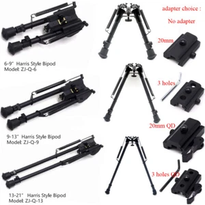 6-9/9-13/13-21'' inch Spring Return Hunting Bipod Picatinny Rail Mount Adapter - Picture 1 of 13