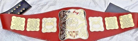 NWA North American Stampede Championship Title Genuine Leather 4mm Zinc Replica Cover