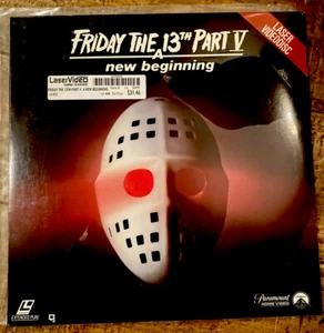 ¡SELLADO! Friday The 13th Part V A New Beginning Laserdisc Película RARA Halloween - Imagen 1 de 4