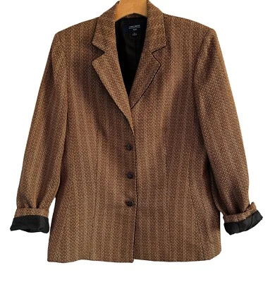 Jones Wear Blazer размер 14 коричневый мульти женщин куртка бизнес блейзер - Изображение 1 из 4