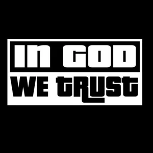 IN GOD WE TRUST Religious Decal Scripture Christian Truck Jeep Camper Wall Art - Picture 1 of 7