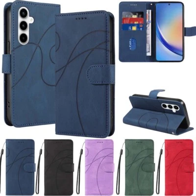 For Samsung A15 A25 A35 A55 A14 A34 A54 S24+ Wallet Card Slot Leather Case Cover - Image 1 of 4