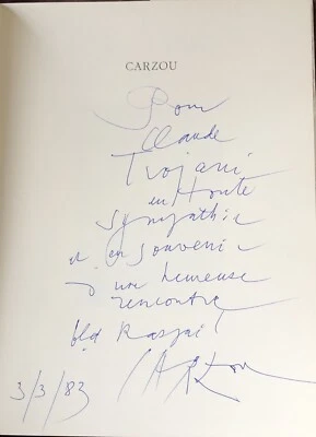 BEL ENVOI  DU PEINTRE CARZOU (J-M Campagne : Carzou - Flammarion 1981) - Photo 1/4