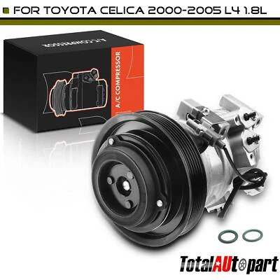 New AC Compressor w/ Clutch for Toyota Celica 2000 2001 2002-2005 L4 1.8L 10S15L - Image 1 of 4