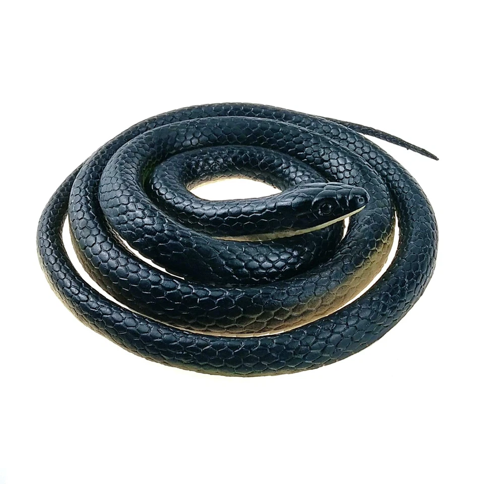 Nakimo Realistic Rubber Fake Snake Toy 130cm Mamba for Garden Props and