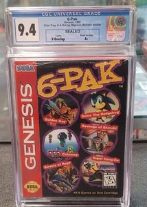 Paquete de 6 Génesis (Sega Genesis, 1995) Nuevo Calificado 9.4 A+ Sello CGC - Imagen 1 de 4