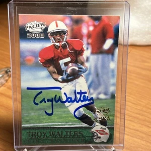 2000 Pacific Auto Troy Walters #447 Rookie Auto RC - Picture 1 of 2