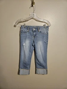 Vigoss Girls The Jagger Capri Stretch Adjustable Waistband Jeans Size 10 - Picture 1 of 7
