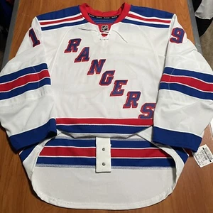 Reebok Edge Authentic Jean Ratelle New York Rangers NHL Jersey NY White Away 56 - Picture 1 of 7