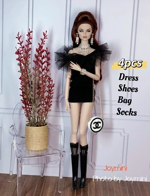 4 PIEZAS Para Moda Royalty Integrity Poppy Parker NuFace Muñecas Zapatos de Vestir Bolso 1/6 Foto 1 de 4