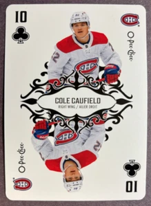 2023-24 O-Pee-Chee Playing Cards #10-CLUBS Cole Caufield Montreal Canadiens - Imagen 1 de 2