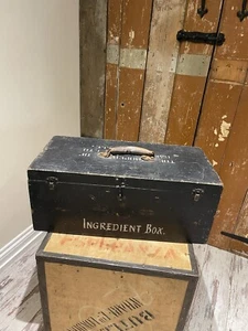 Vintage Cadbury Bros Ltd Bournville Ingredient Box Black Chest Trunk Collectable - Picture 1 of 24