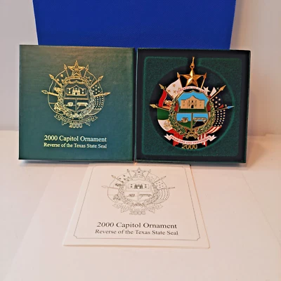 2000 Texas State Capitol Christmas Ornament Reverse of the Texas State Seal Mint - Изображение 1 из 4