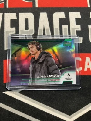 2021-22 Stadium Club Chrome UCL Brenden Aaronson Green Refractor #/150 - Image 1 of 2