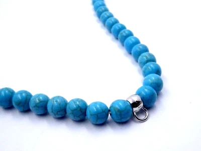 Esprit Damen Kette 925 Sterlingsilber Charm 80 cm Türkis Perlen Trendig & Chic - Bild 1 von 4