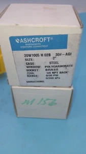 ASHCROFT 20W1005PH 02B 0 - 30 PSI 2" DIAL BRASS PRESSURE GAUGE - Picture 1 of 4