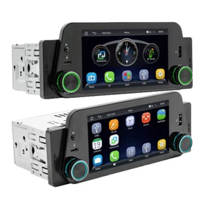 Single DIN 5" Apple Carplay Car Stereo Radio Bluetooth Head Unit Touch Screen FM - Picture 1 of 14