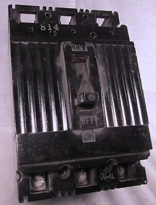 GE 100 Amp, 3 Pole Circuit Breaker, TE132100 Used - Picture 1 of 4
