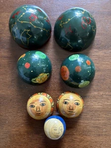 Round Wooden Solar System Nesting Balls B1 - Picture 1 of 6