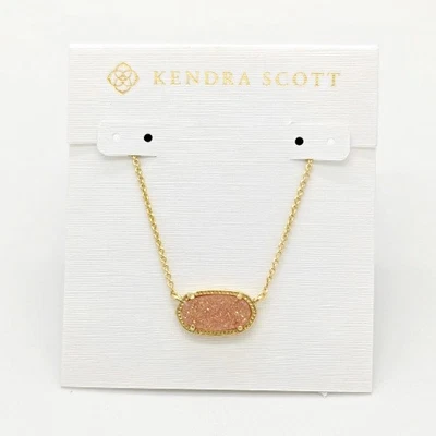 Nuevo Collar Kendra Scott Elisa Colgante Oro en Rosa Drusy Foto 1 de 4
