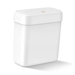  Small Bathroom Trash Can with Lid / 10 L Slim Plastic Garbage Bin 2.6 Gallons - Picture 1 of 7