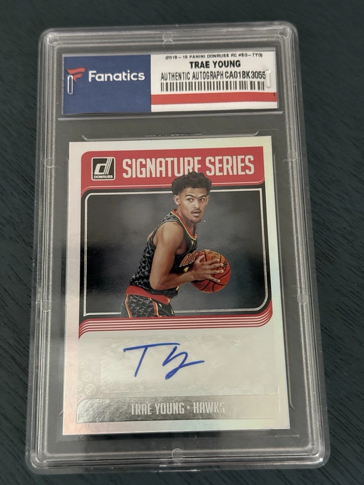 Auténtico Panini Donruss Trae Young Signature Series RC 2018-19 novato fanático Foto 1 de 1