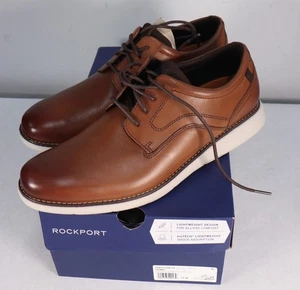 Rockport Herren Garett Einfache Zehe Oxford Schuhe Cognac 11M $ 140 Neu - Bild 1 von 7