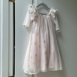 LUNA LUNA Pink Gold Stars Princess Dress Girls Size 4 Bust 20” Orig. $125 - Picture 1 of 7