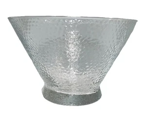 Southern Living at Home Sippers Hammered Dimpled Glass 10" Serving / Salad Bowl - Picture 1 of 9
