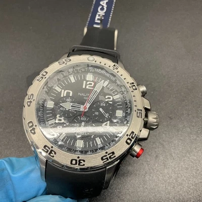 Nautica N14536G Round Chronograph Black/Silver Wrist Watch For Men - Image 1 of 4