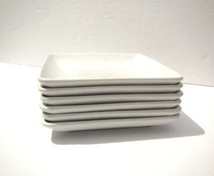 Schwelle Quadratisch Porzellan 6 1/4 Zoll Vorspeise Dessert Teller 6er Pack - Bild 1 von 7