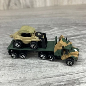 Micro Machines Military Flatbed Semi Truck & Schwimmwagen 1989 Militaria - Picture 1 of 7