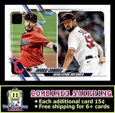 2021 Topps Update #US121 Trevor Stephan / Nick Sandlin RCOM Cleveland Indians RC - Image 1 of 2