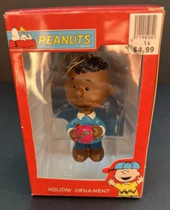 Vintage Kurt S Adler Peanuts Holiday Ornament Franklin Rare - Picture 1 of 7