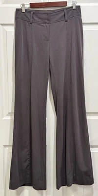 Pantalón Lauren CAbi Mujer Pierna Ancha Talla 8 Carrera 337L Preppy Elastizado Gris Foto 1 de 4
