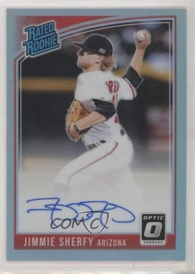 2018 Panini Donruss Optic Carolina Blue Prizm /35 Jimmie Sherfy #RRS-JS Auto RC - Image 1 of 2