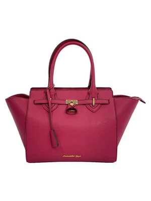 Samantha Vega Tote Bag Leather Pink Plain - Image 1 of 4