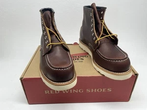 Red Wing Moc Toe Boots (UK 8.5) Briar Oil Slick 8138 Heritage Leather 6" Boot - Picture 1 of 14