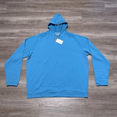 Peter Millar Crown Sport Men's Size XL Jasper Blue Pine Performance Golf Hoodie - Image 1 of 4