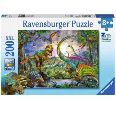 PUZZLE DINOSAURI NEL REGNO DEI GIGANTI 200 PZ PER BAMBINI +8 ANNI RAVENSBURGER - Immagine 1 di 2