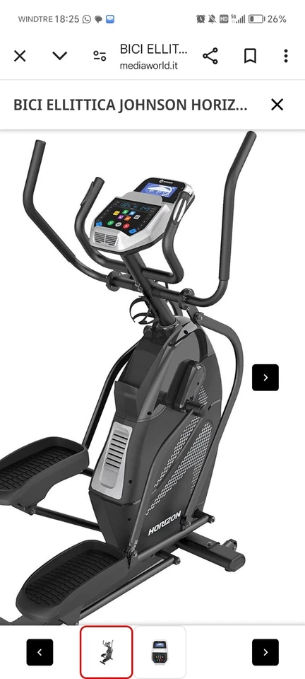 Horizon Peak trainer ellittica professional, total body, con vari programmi - Immagine 1 di 4